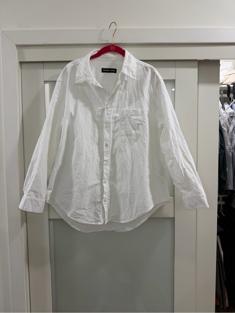Naomi Nomi New Oxford Shirt in Crisp White Organic Cotton
